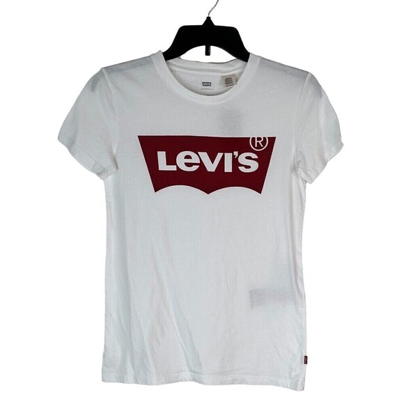 New Levi's Men's Logo Graphic T-Shirt, White, Size XX-Small, 100% Cotton - Picture 1 of 9